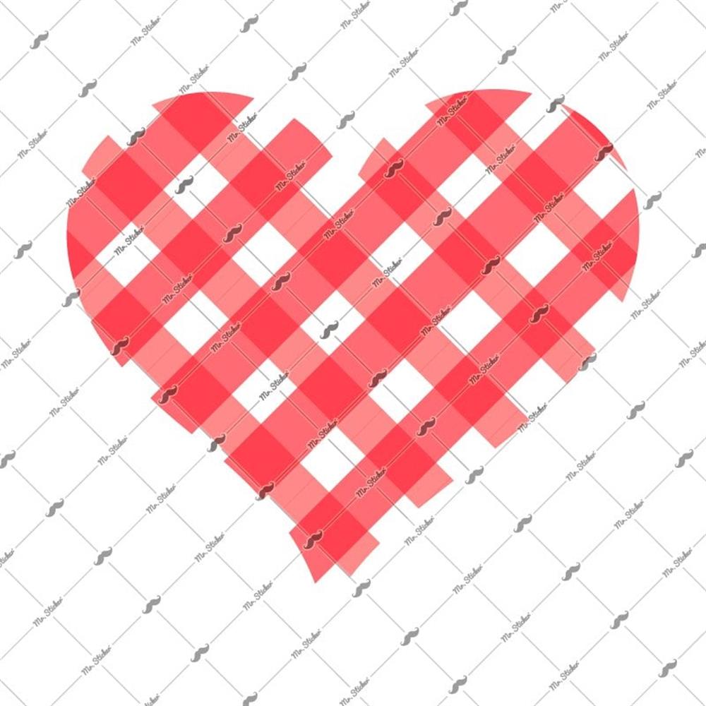 HRT6 Ekoseli Kalp Etiketi