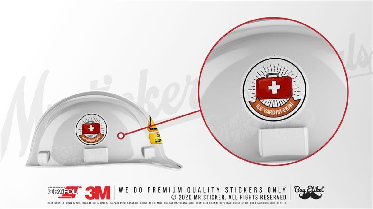 ISG34 Reflektif Ilk Yardim Ekibi Yazili Etiket V2