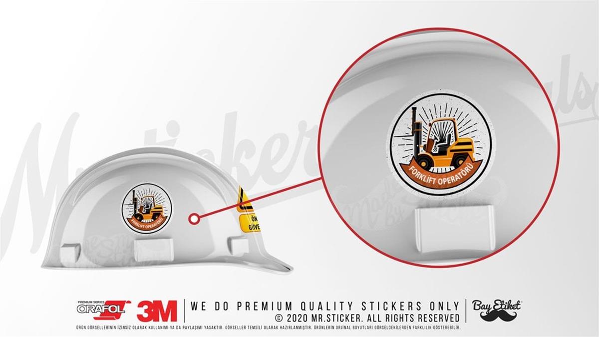 ISG38 Reflektif Forklift Operatoru Yazili Etiket V2