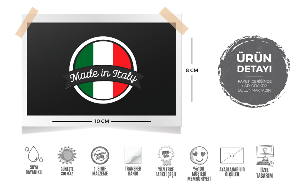 ITF4 Made In Italy (Italyan Mali) Etiketi