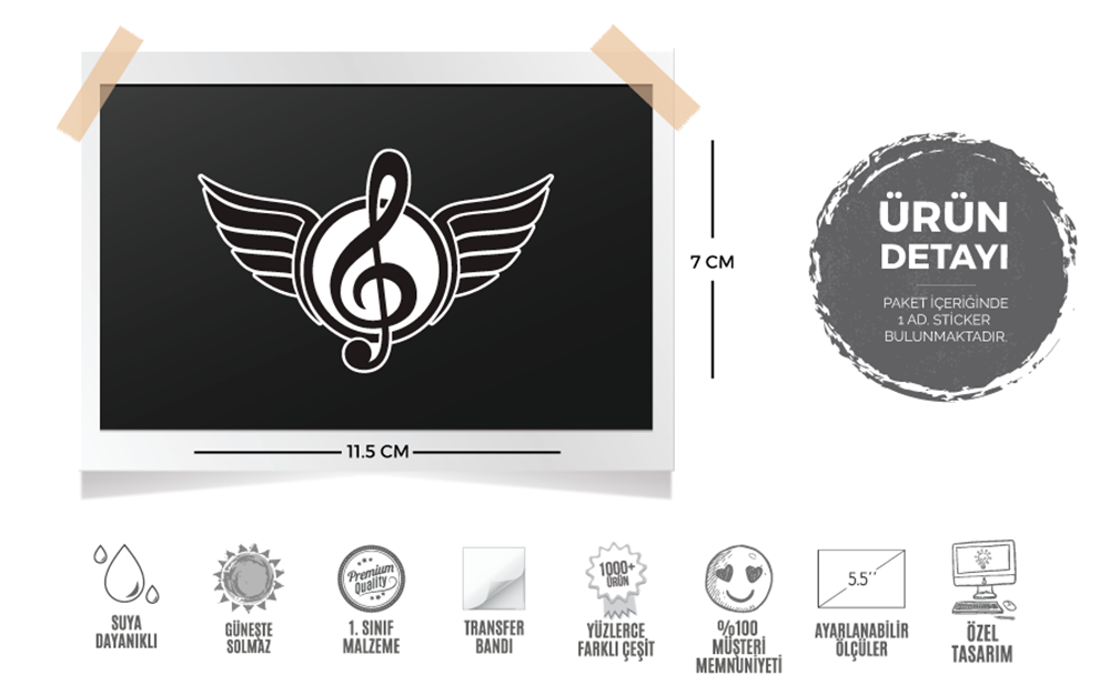 MSC33 Kanatli Sol Anahtari Etiketi