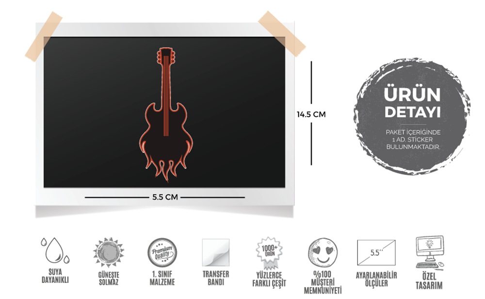 MSC34 Elektro Gitar Etiketi