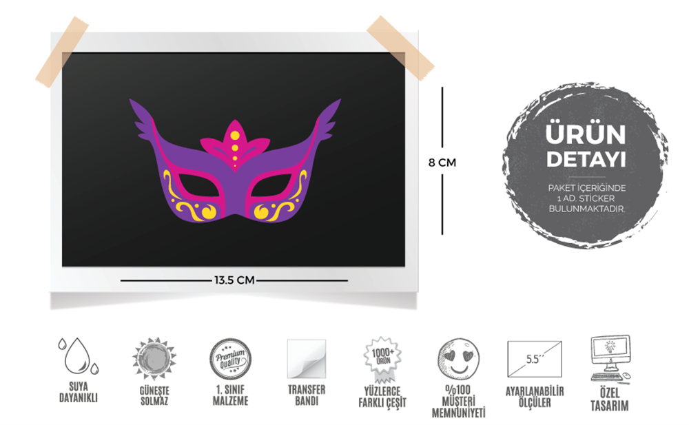 MSK2 Mavi Maske Etiketi