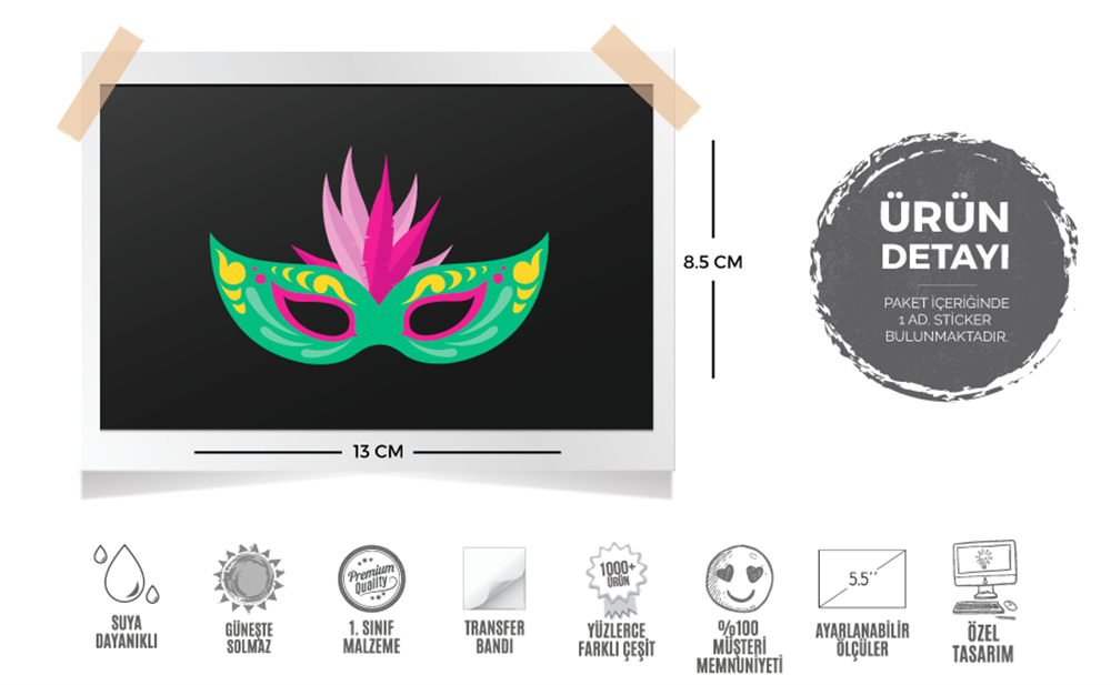 MSK4 Yesil Maske Etiketi