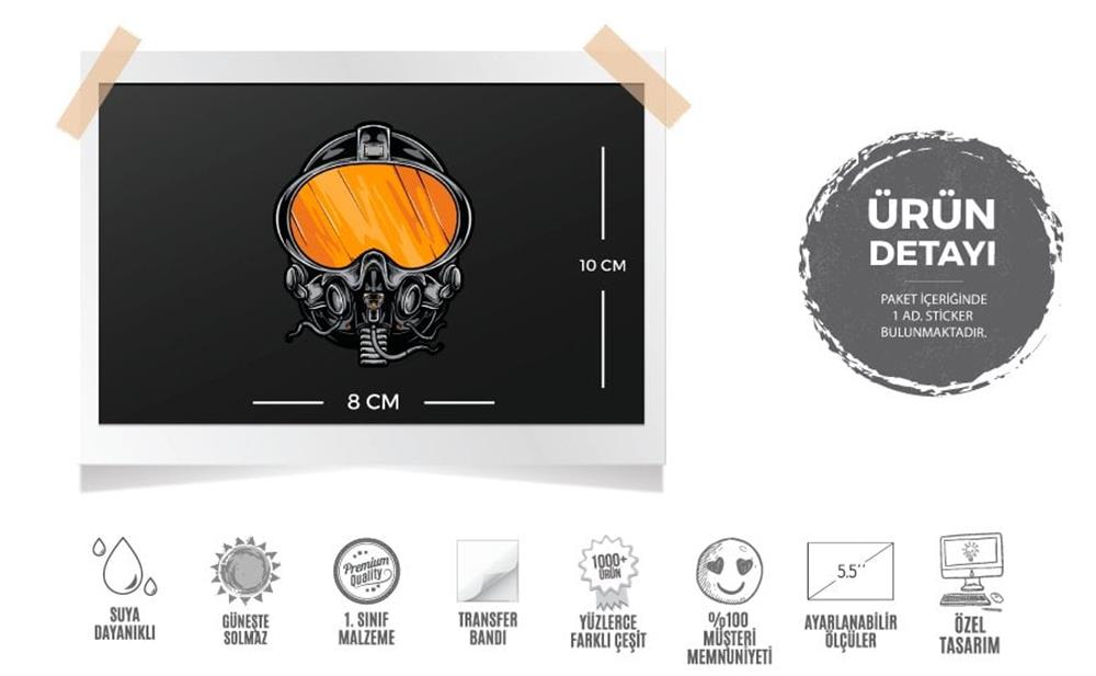 MSL122 F16 Pilot Maskesi Etiketi