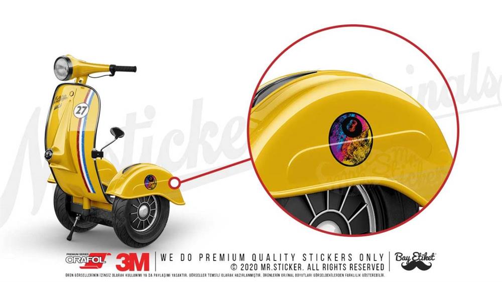 MSL129 Eight Ball Bilardo Topu Etiketi