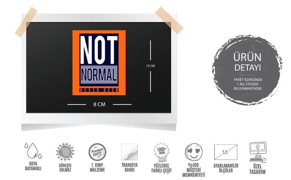 MSL135 Normal Degil Yazili Etiket