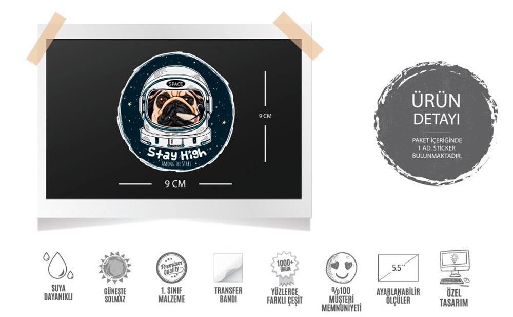 MSL137 Astronot Kopek Etiketi