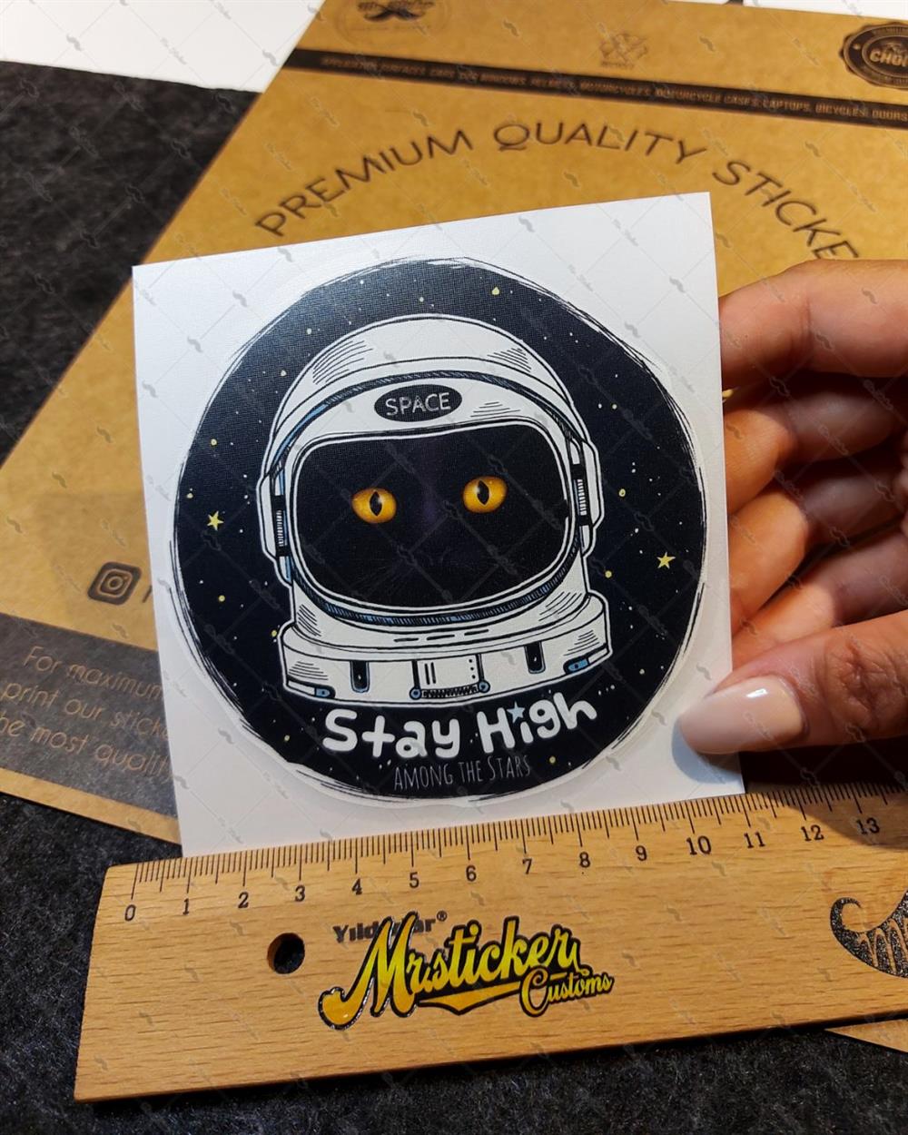 MSL138 Astronot Kedi Etiketi