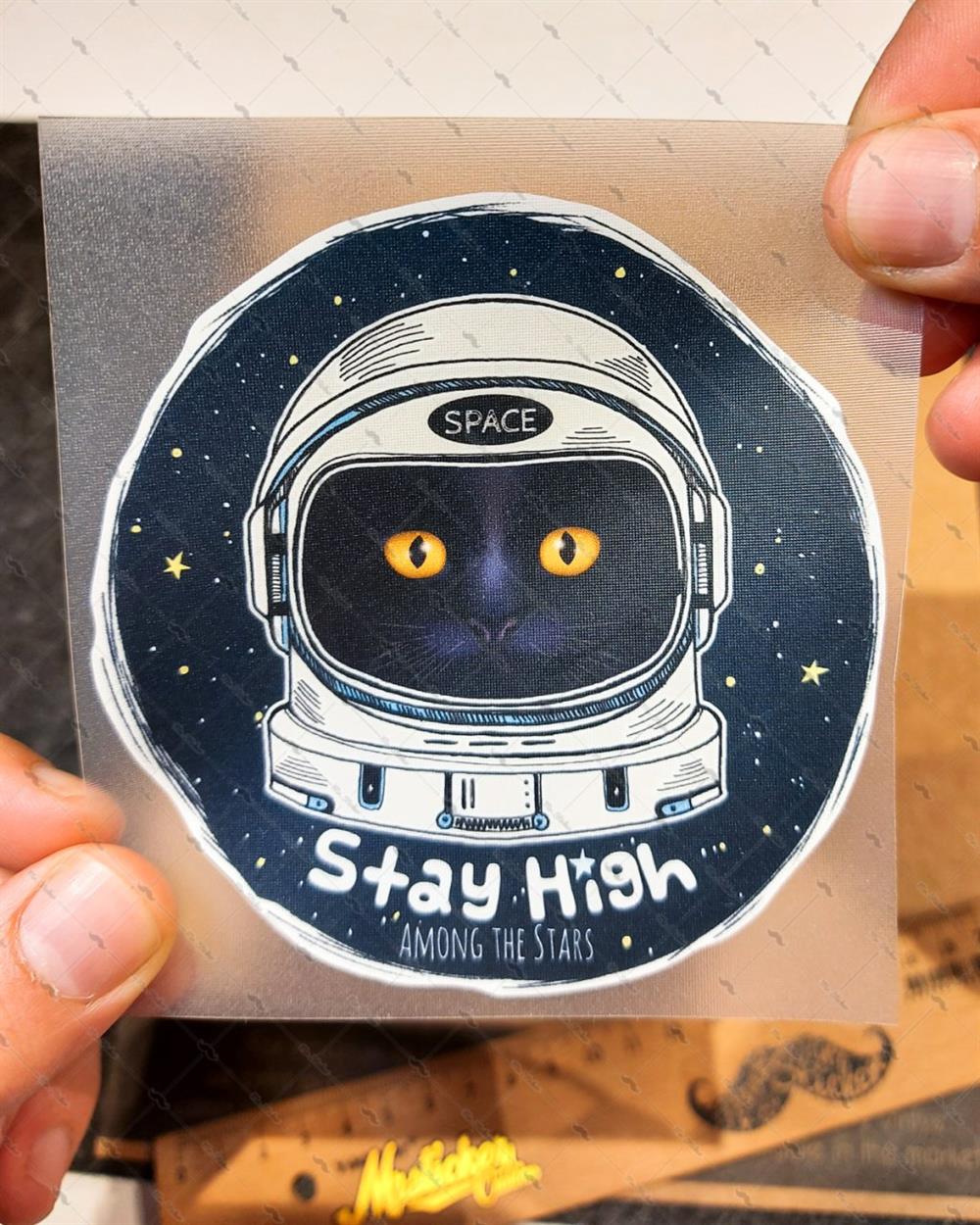 MSL138 Astronot Kedi Etiketi