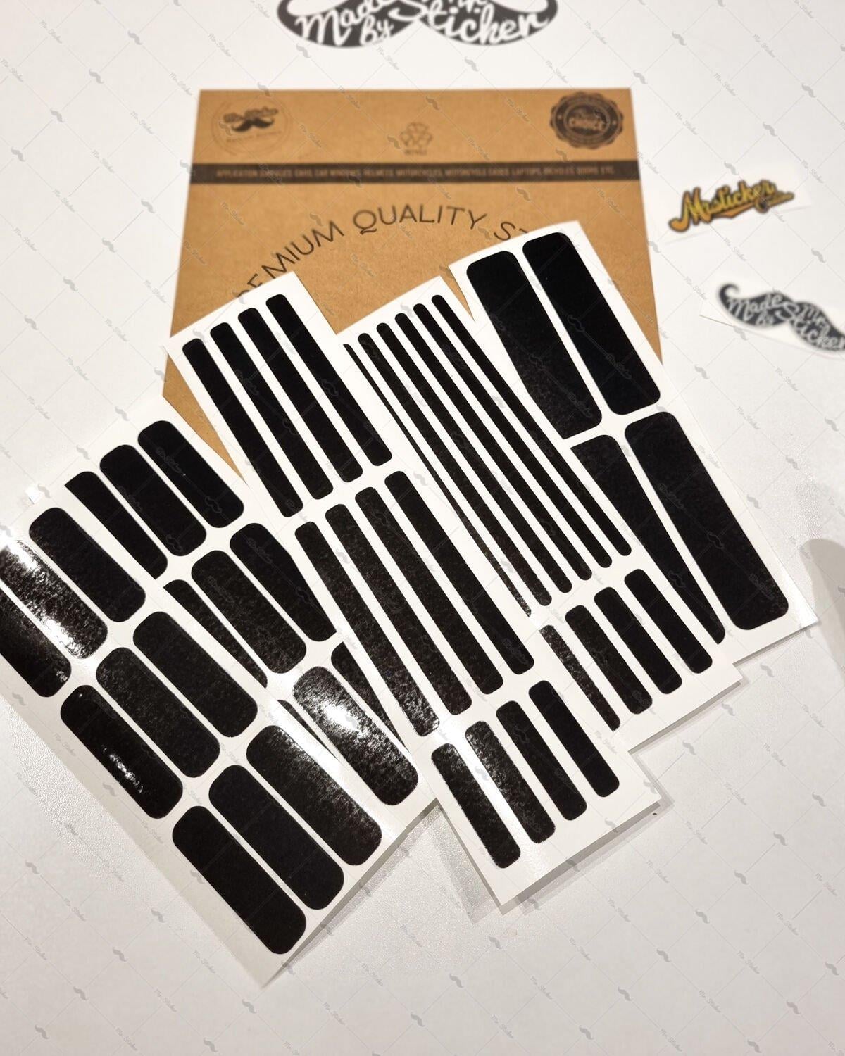 RFBK2 47 Parca Siyah Reflektif Serit Seti