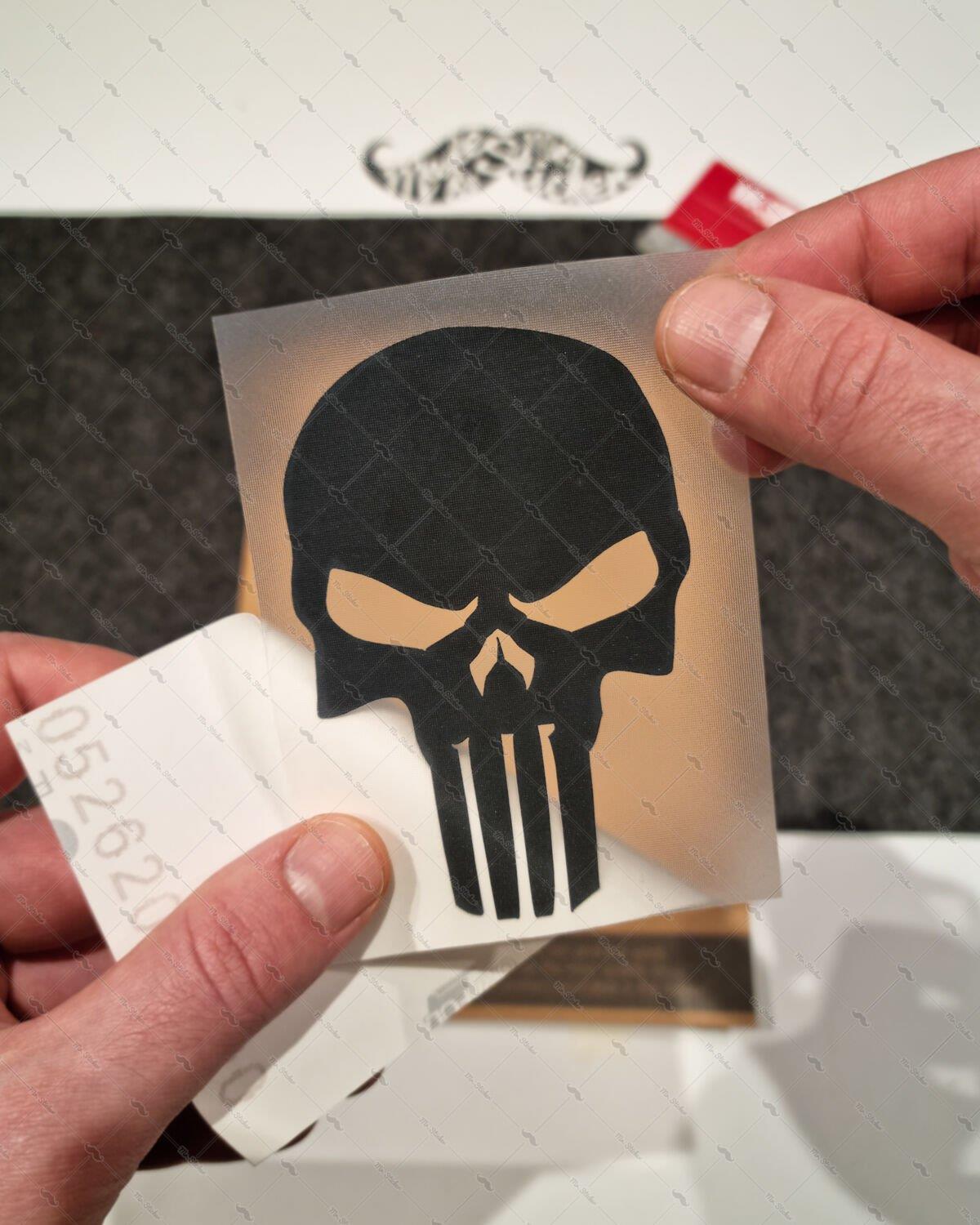 RFBK32 Siyah Reflektif SS Kurukafa Etiketi