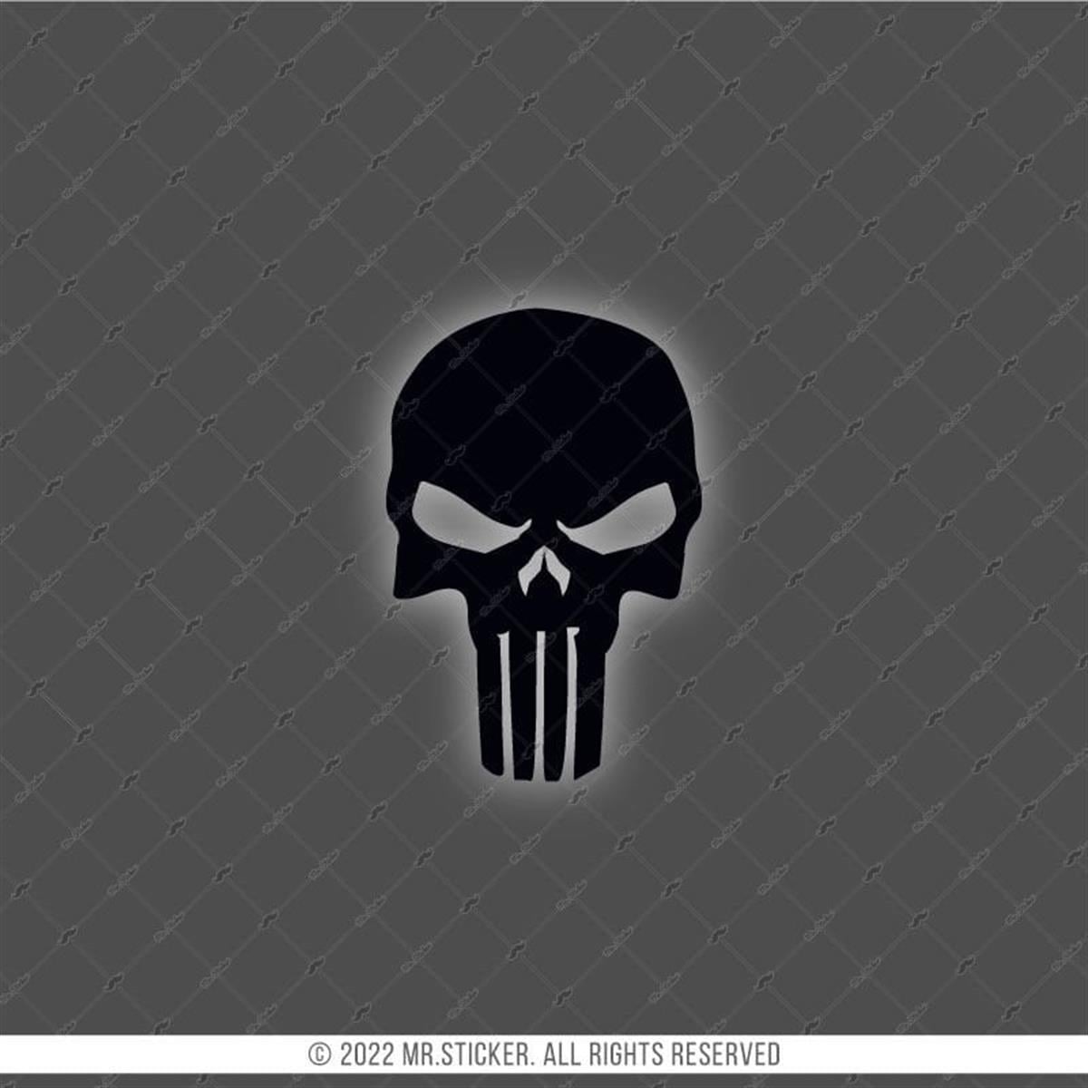 RFBK32 Siyah Reflektif SS Kurukafa Etiketi