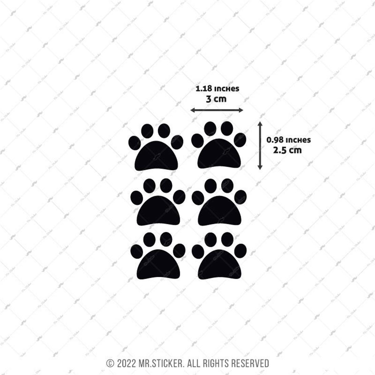 RFBK34 Siyah Reflektif Kedi Patisi Etiketi 6li Set