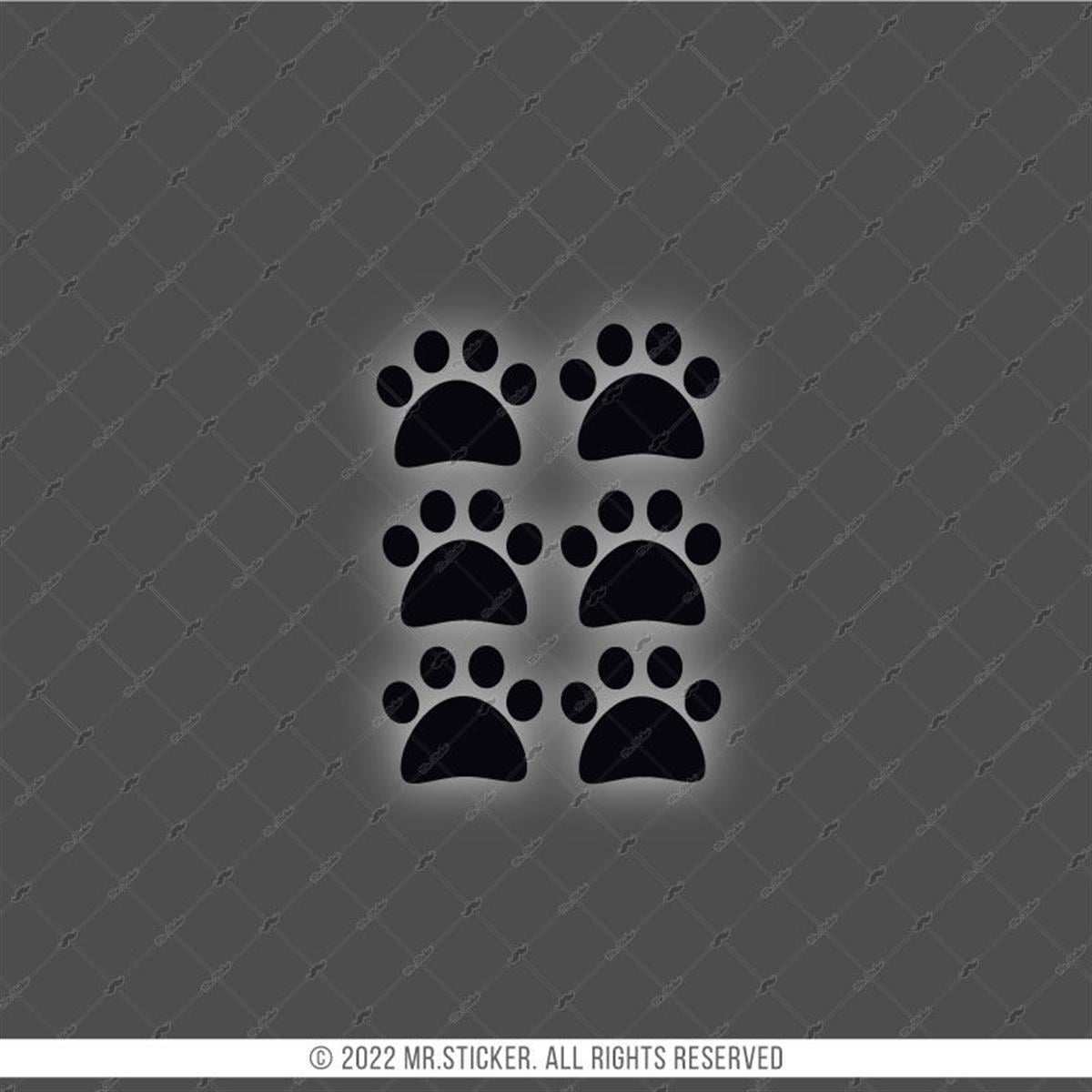 RFBK34 Siyah Reflektif Kedi Patisi Etiketi 6li Set