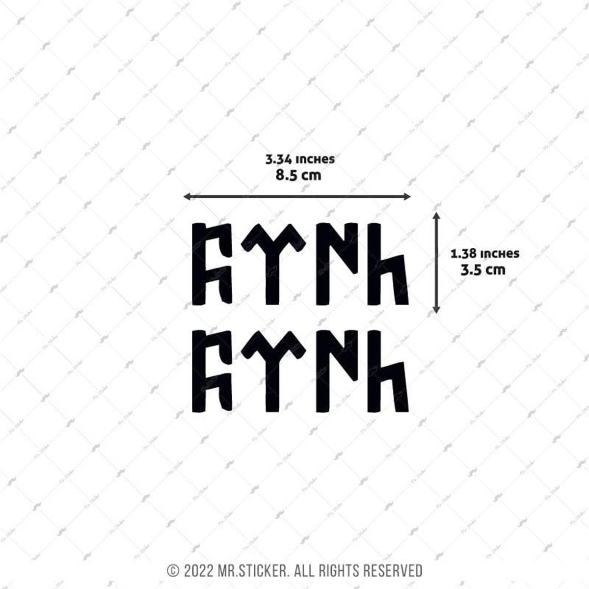 RFBK35 Siyah Reflektif Göktürkçe Türk Yazısı