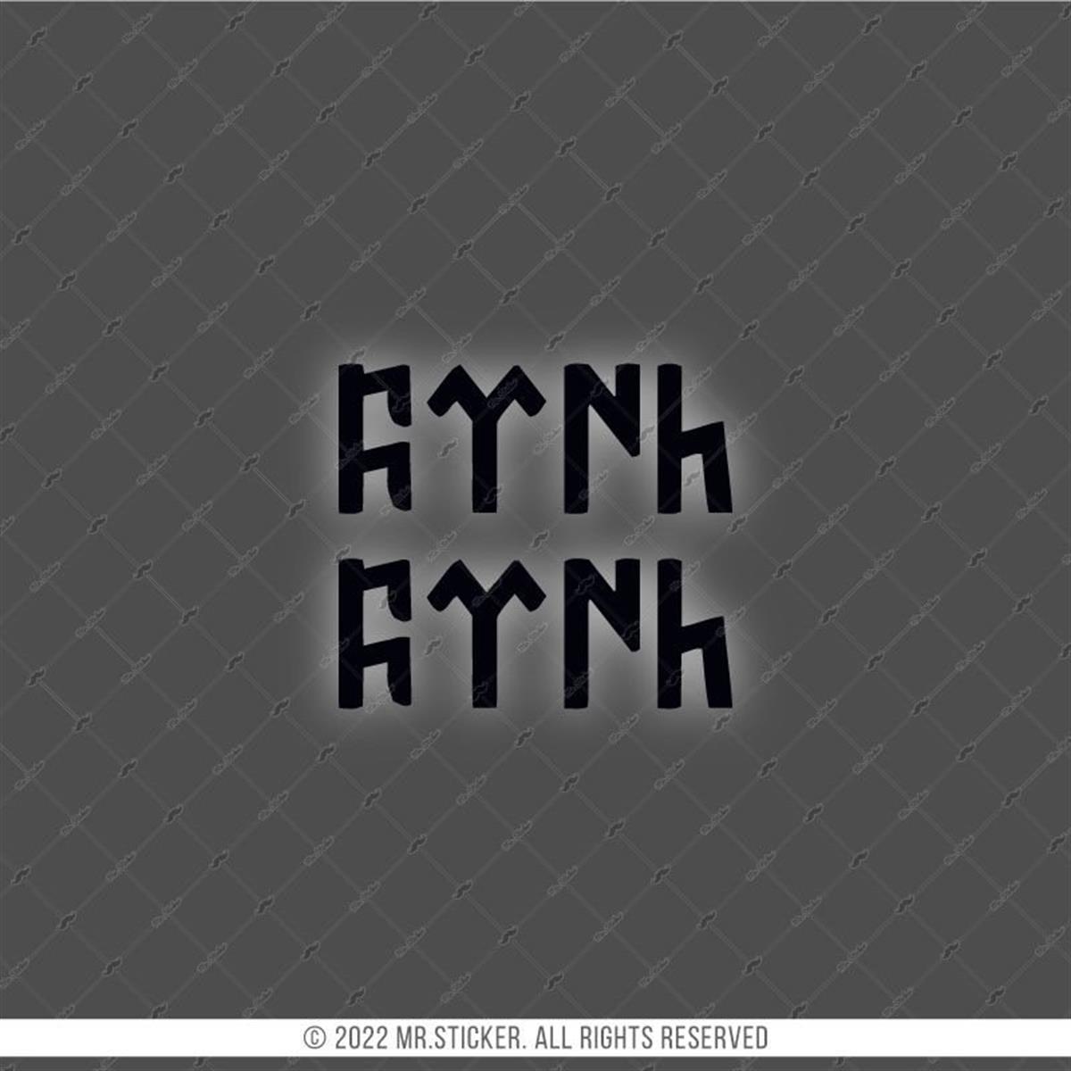 RFBK35 Siyah Reflektif Göktürkçe Türk Yazısı