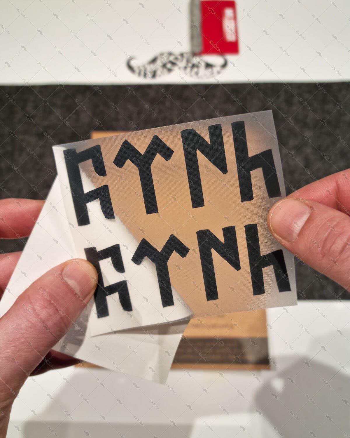 RFBK35 Siyah Reflektif Göktürkçe Türk Yazısı