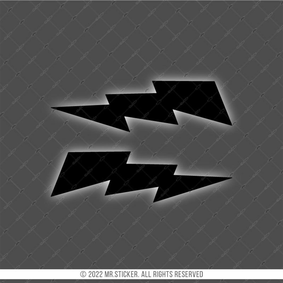 RFBK37 Siyah Reflektif Yıldırım Seti Simetrik 2li Set