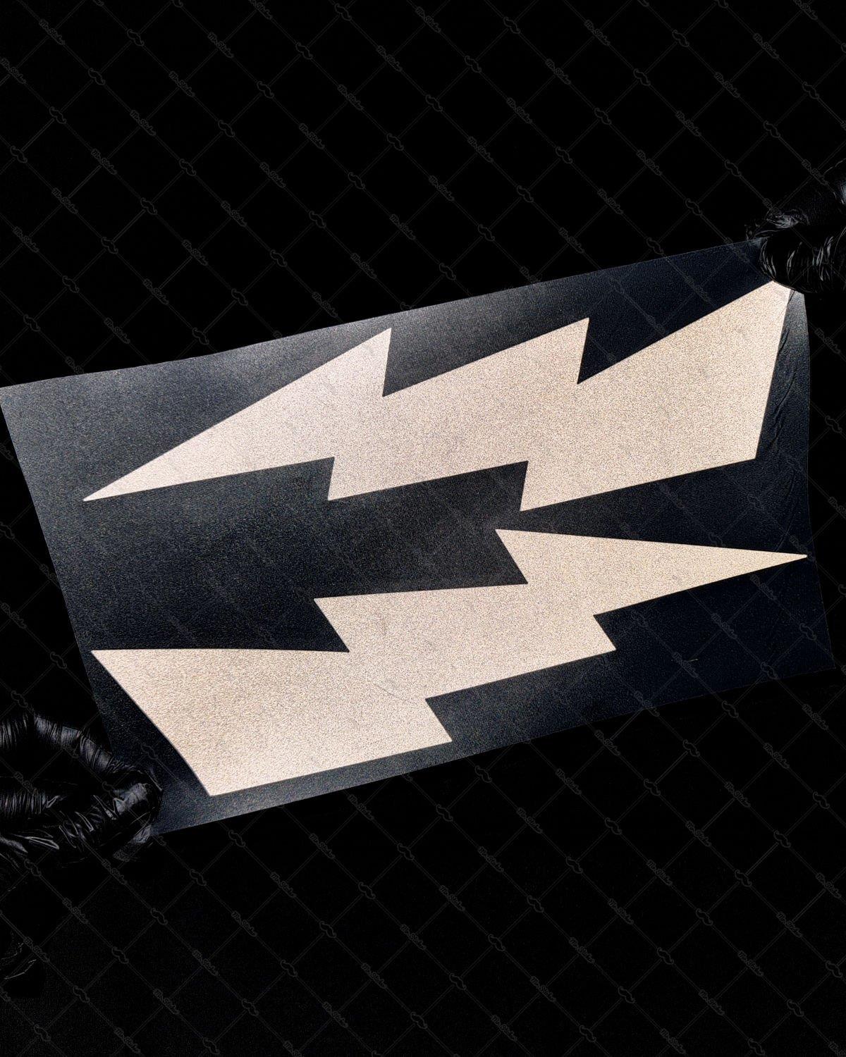 RFBK37 Siyah Reflektif Yıldırım Seti Simetrik 2li Set