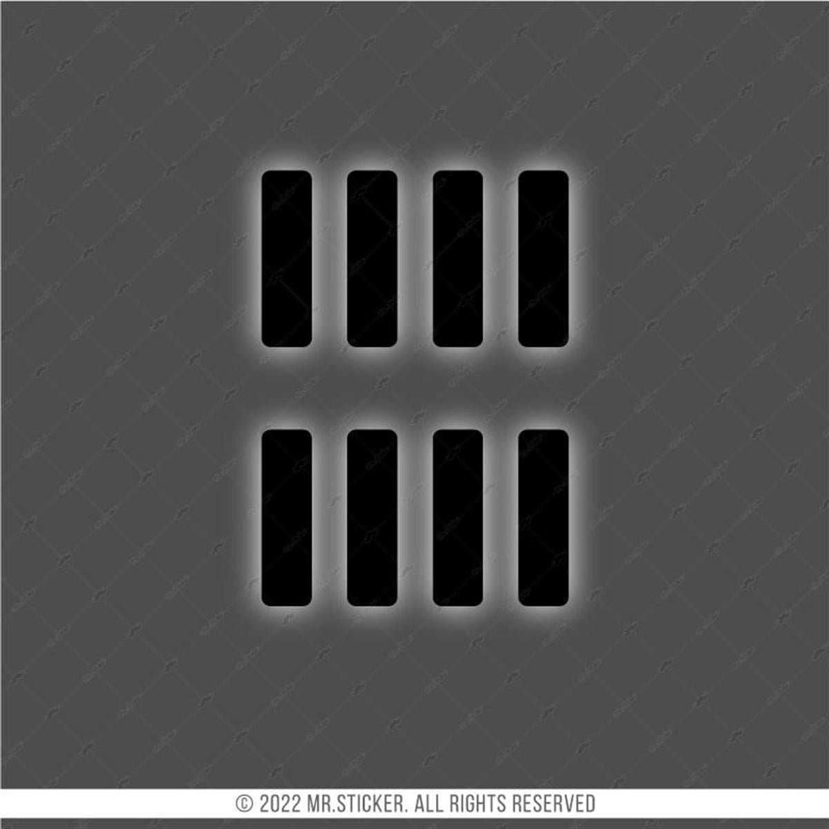 RFBK5 Siyah Reflektif Serit 8li Set