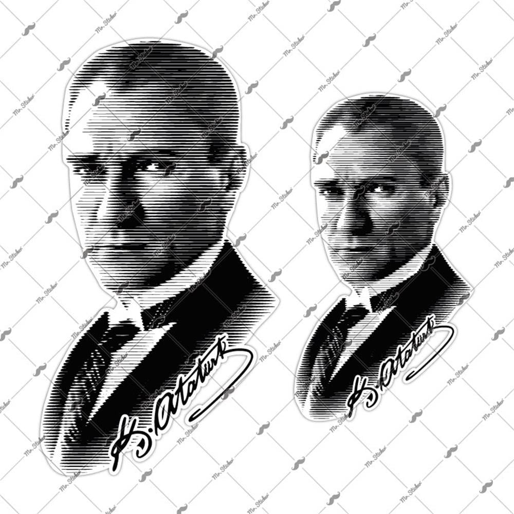 RFHLM123 Reflektif Ikili Ataturk Silueti Seti