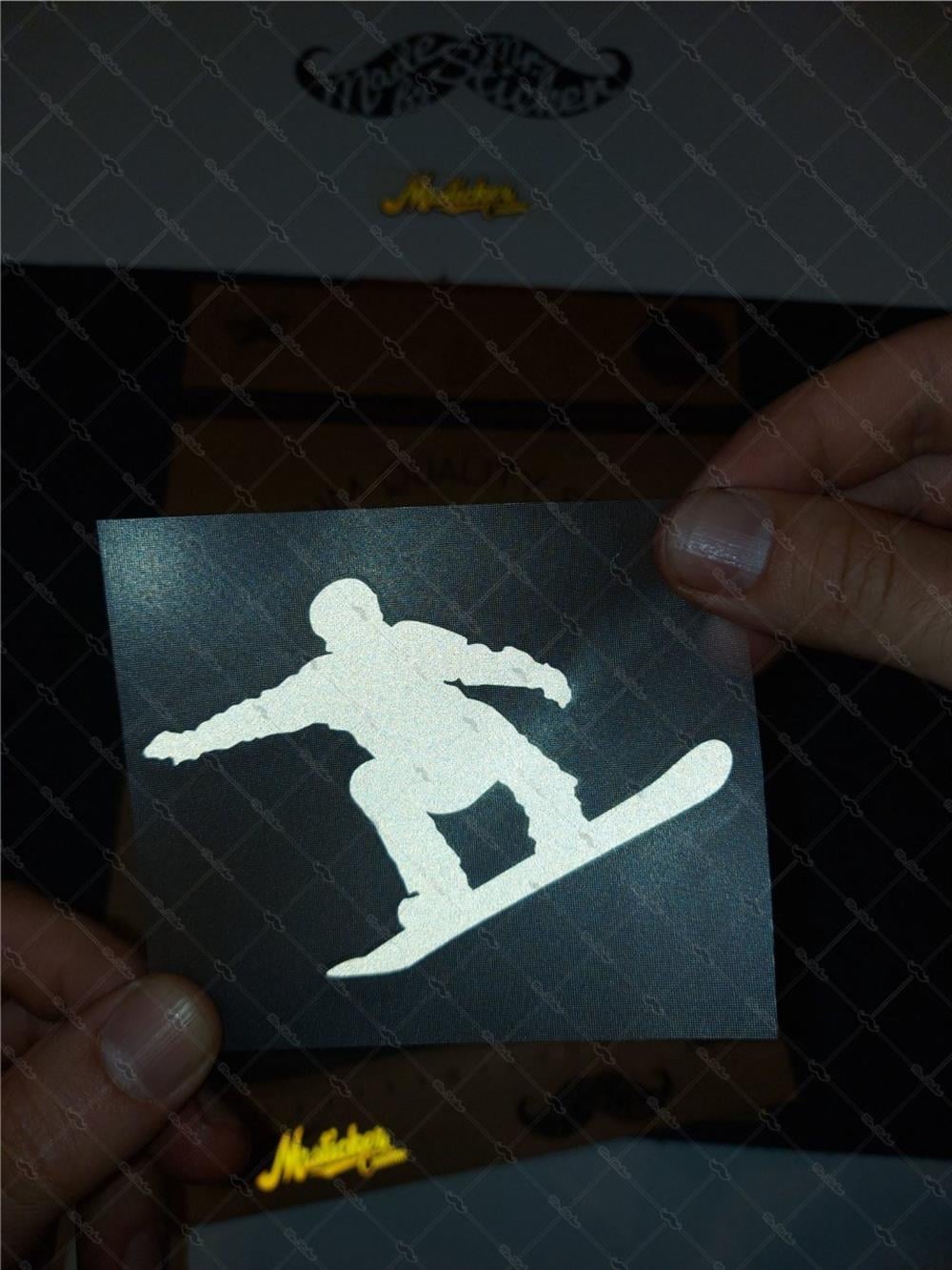 RFHLM132 Reflektif Snowboardcu Silueti Etiketi