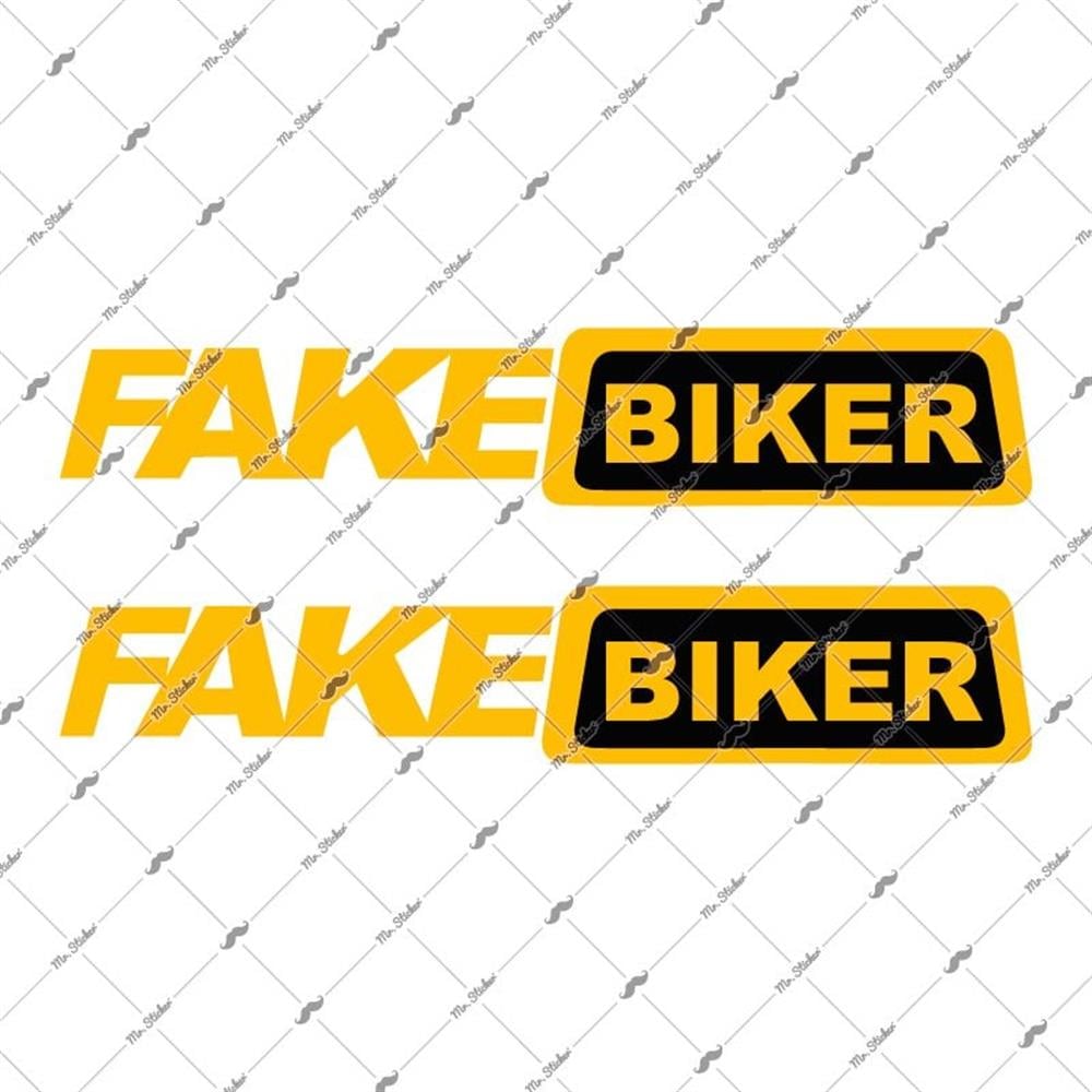 RFHLM133 Reflektif Fake Biker Yazili Etiket 2 li Set