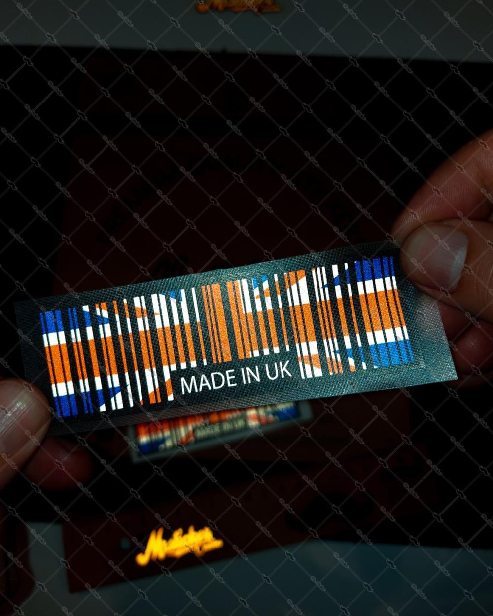 RFHLM142 Reflektif Made In UK (Ingiltere) Yazili Barkod Etiketi 2 li Set