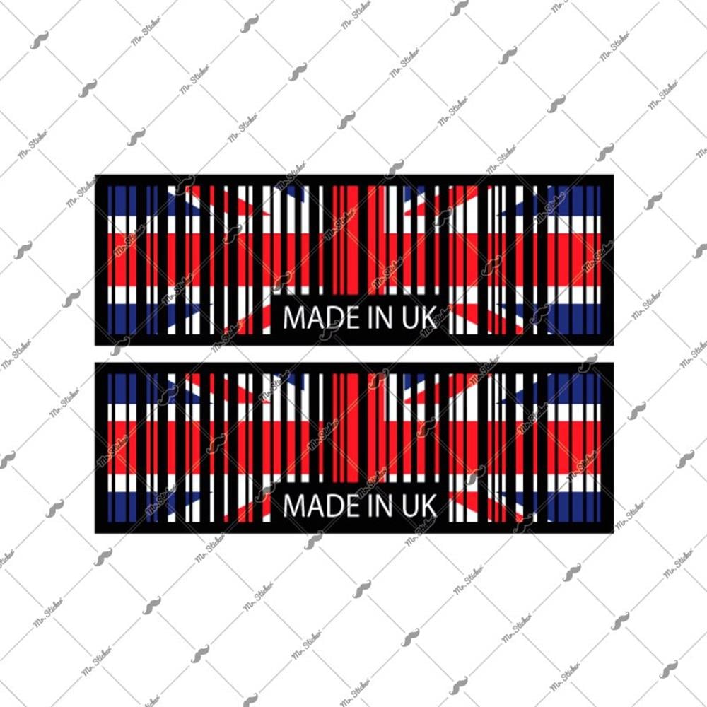 RFHLM142 Reflektif Made In UK (Ingiltere) Yazili Barkod Etiketi 2 li Set