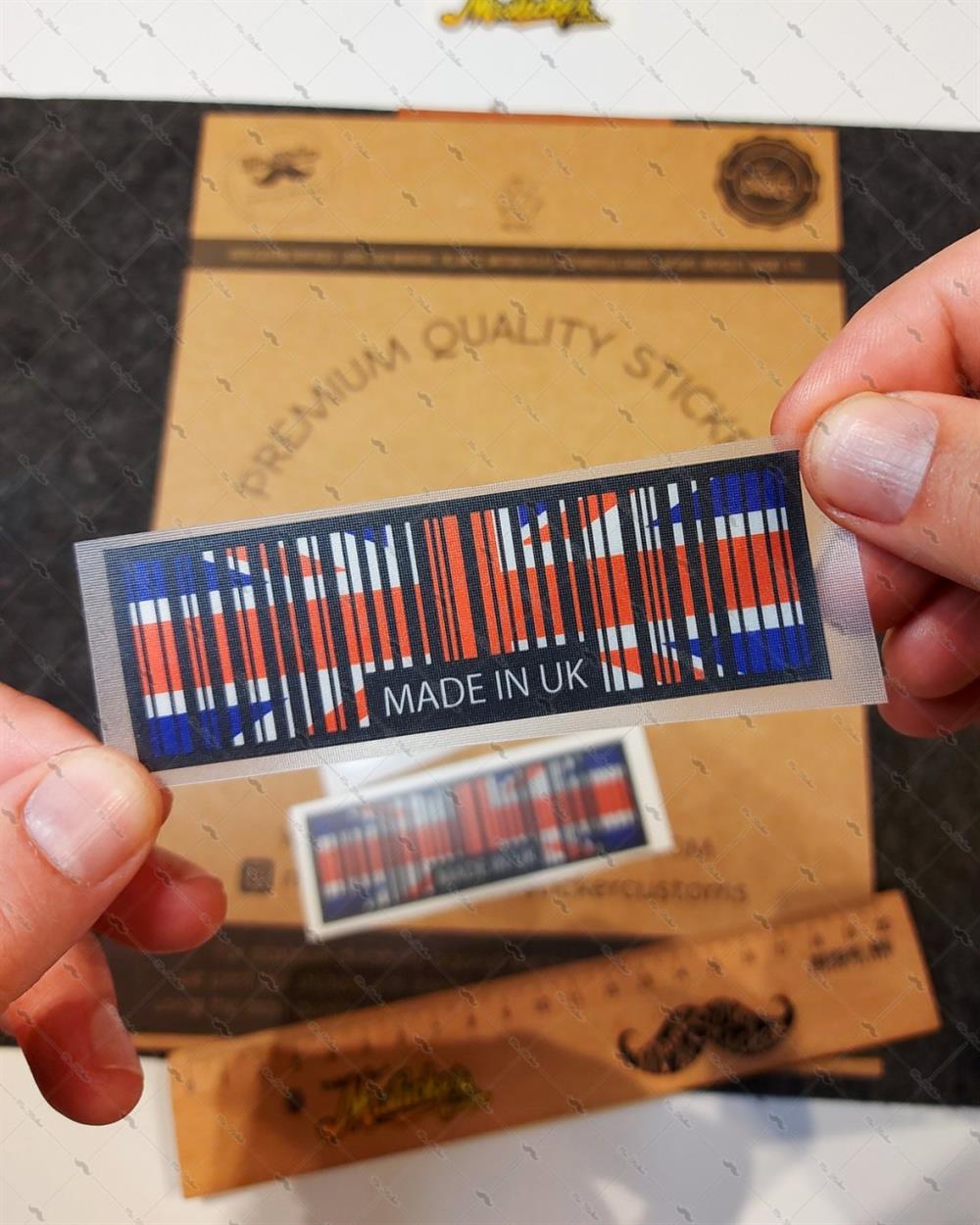 RFHLM142 Reflektif Made In UK (Ingiltere) Yazili Barkod Etiketi 2 li Set