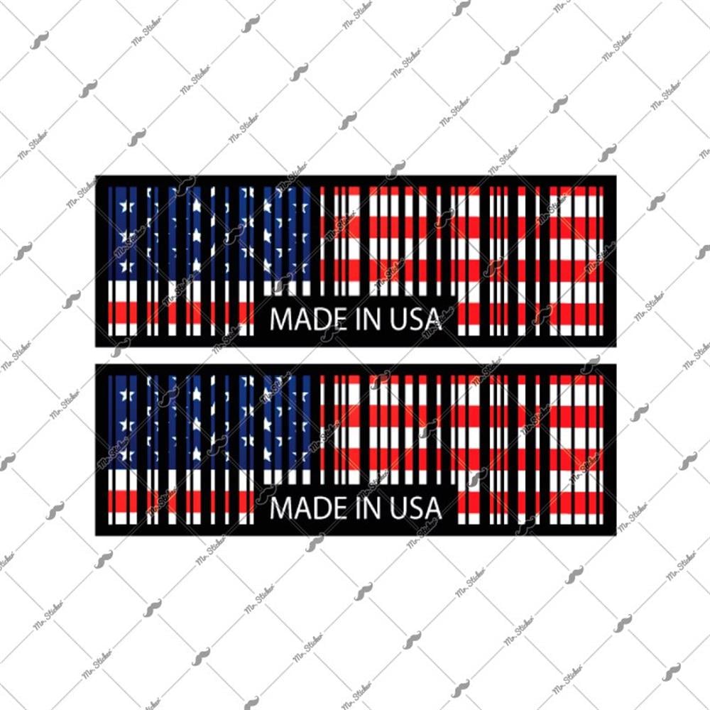 RFHLM143 Reflektif Made In USA (Amerika) Yazili Barkod Etiketi 2 li Set