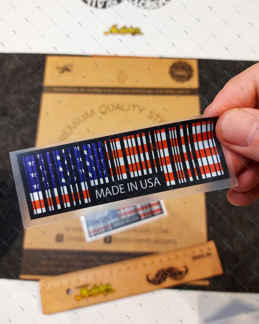 RFHLM143 Reflektif Made In USA (Amerika) Yazili Barkod Etiketi 2 li Set