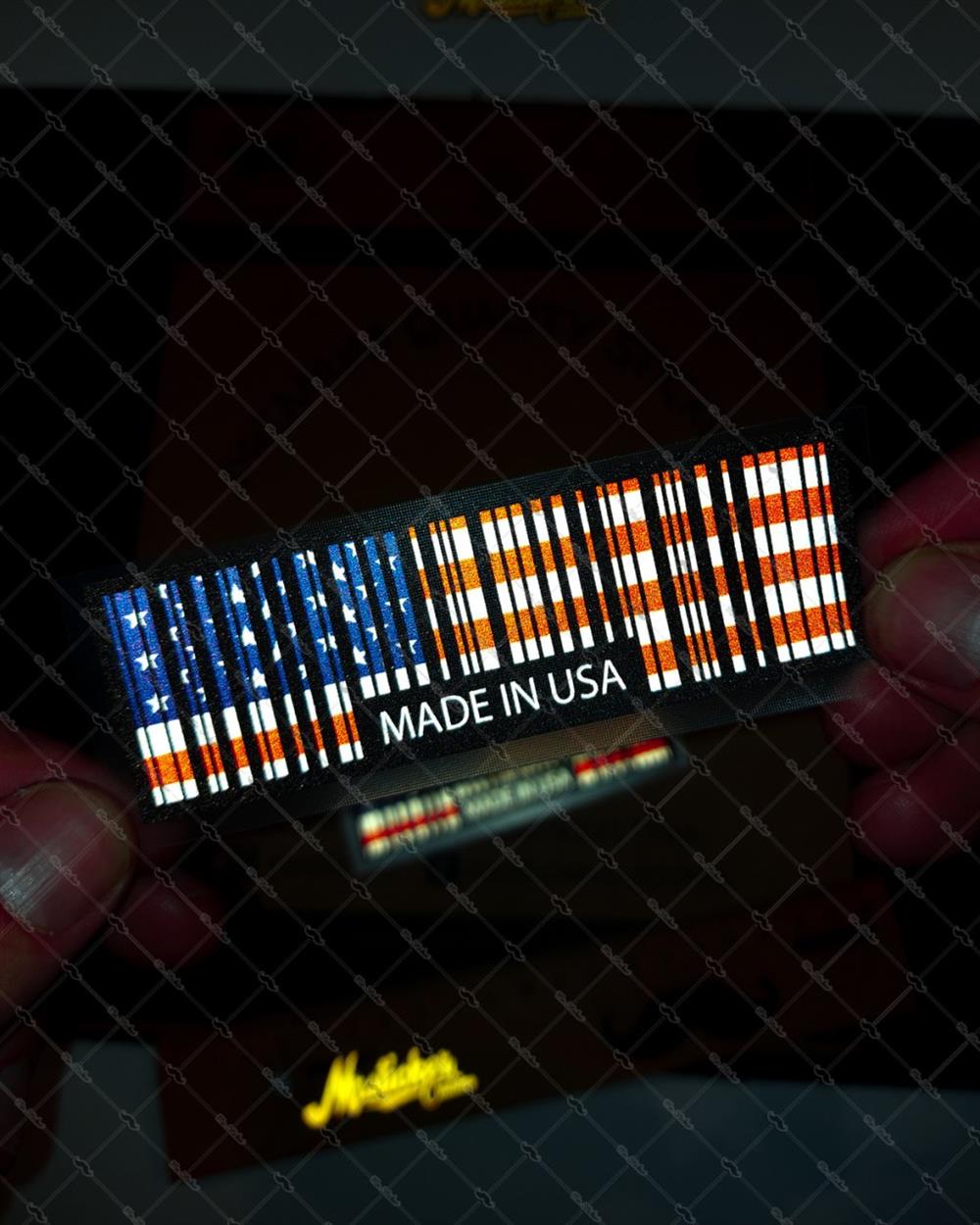 RFHLM143 Reflektif Made In USA (Amerika) Yazili Barkod Etiketi 2 li Set