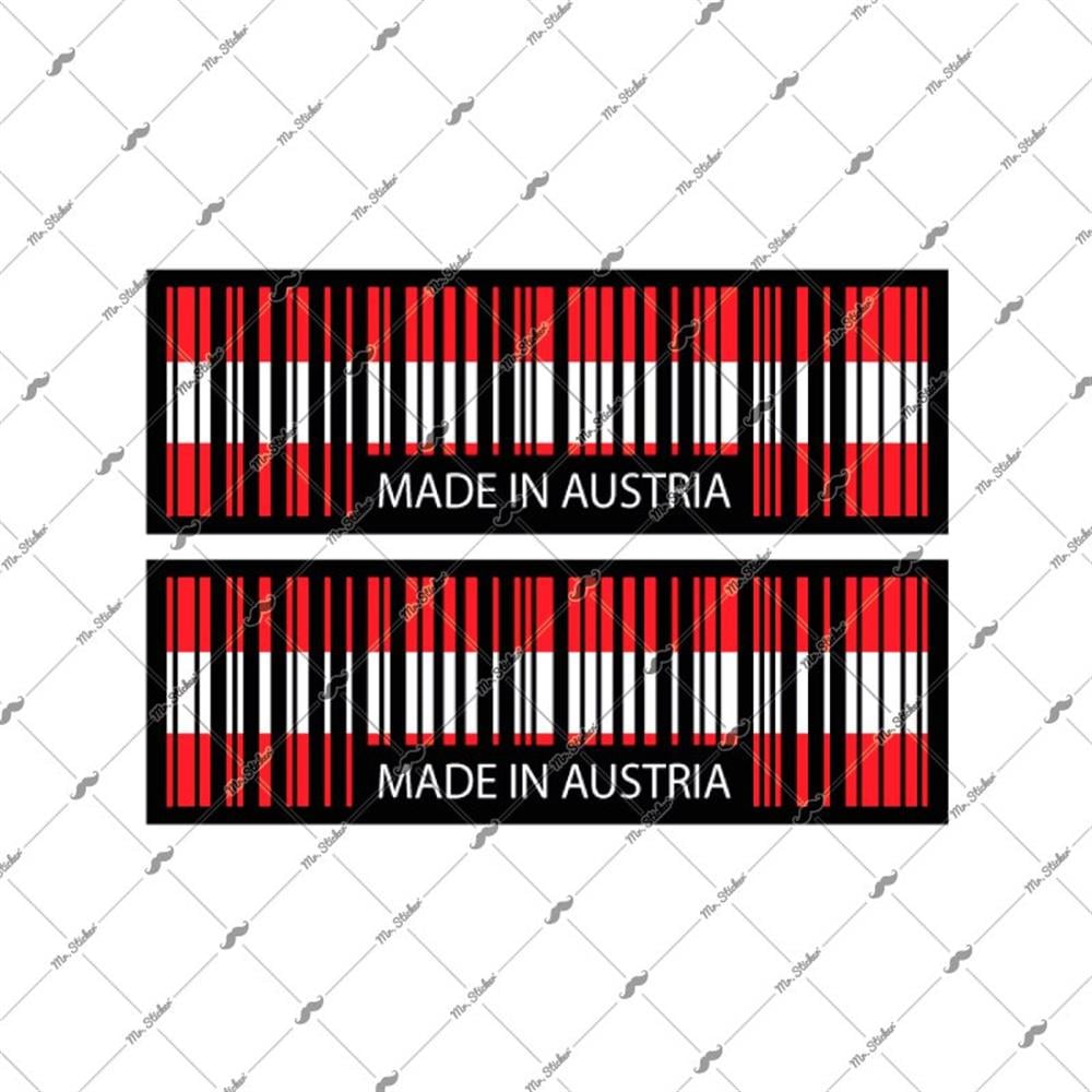 RFHLM145 Reflektif Made In Austria Yazili Barkod Etiketi 2 li Set