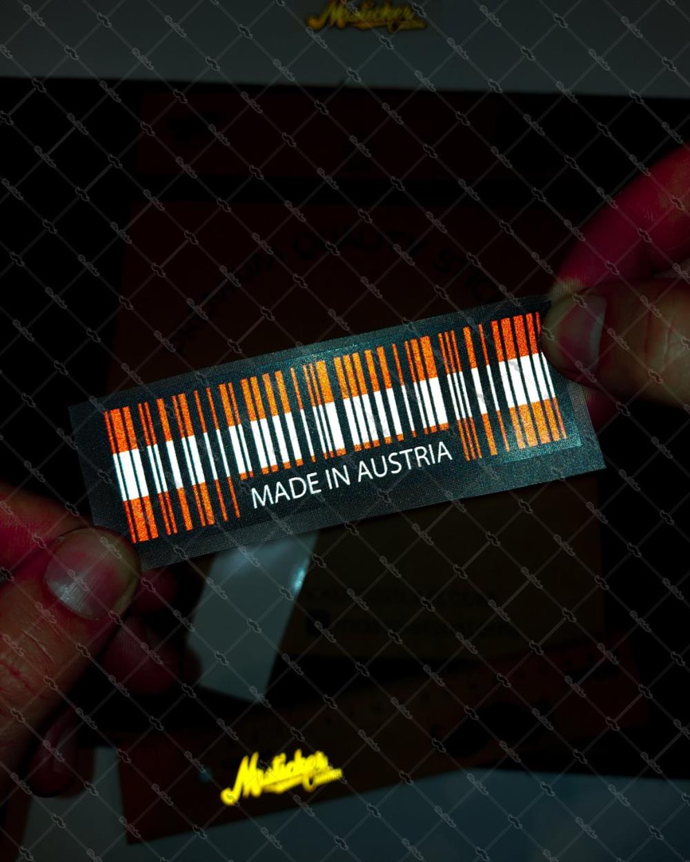 RFHLM145 Reflektif Made In Austria Yazili Barkod Etiketi 2 li Set