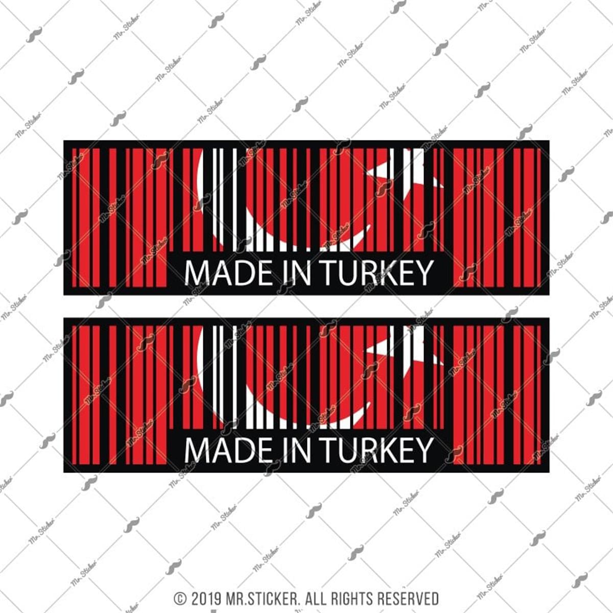 RFHLM146 Reflektif Made In Turkey Yazili Barkod Etiketi 2 li Set