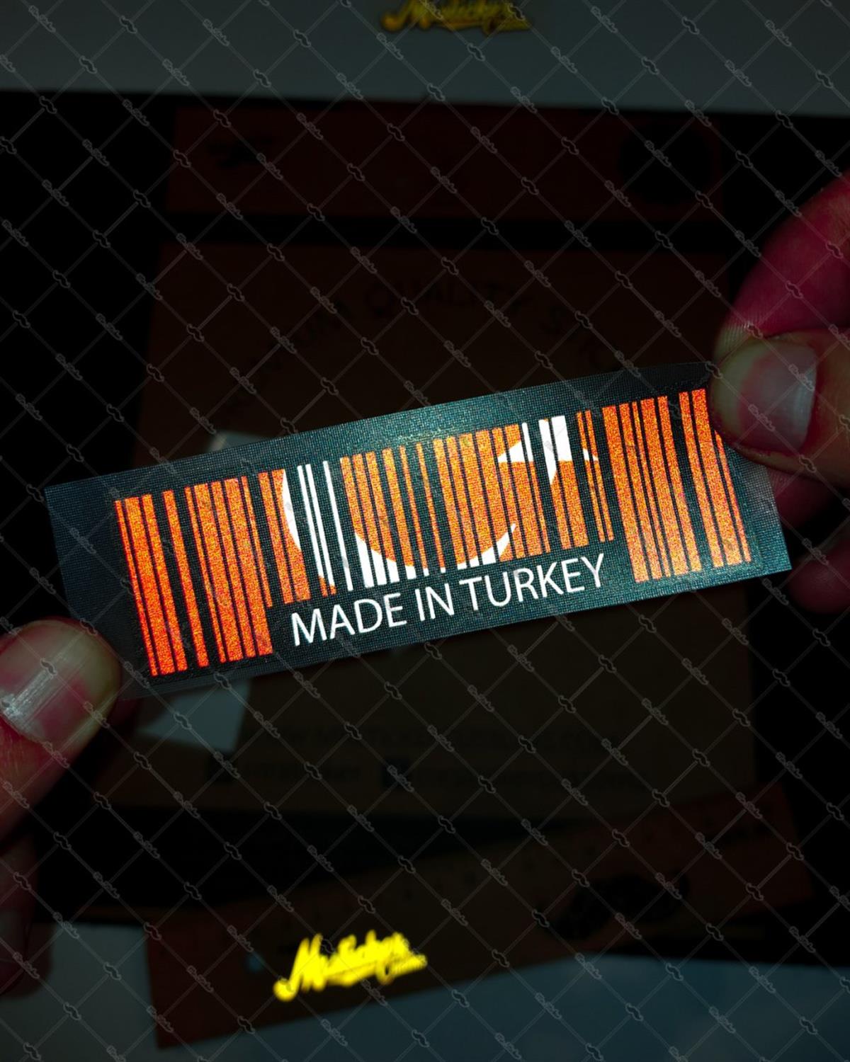 RFHLM146 Reflektif Made In Turkey Yazili Barkod Etiketi 2 li Set