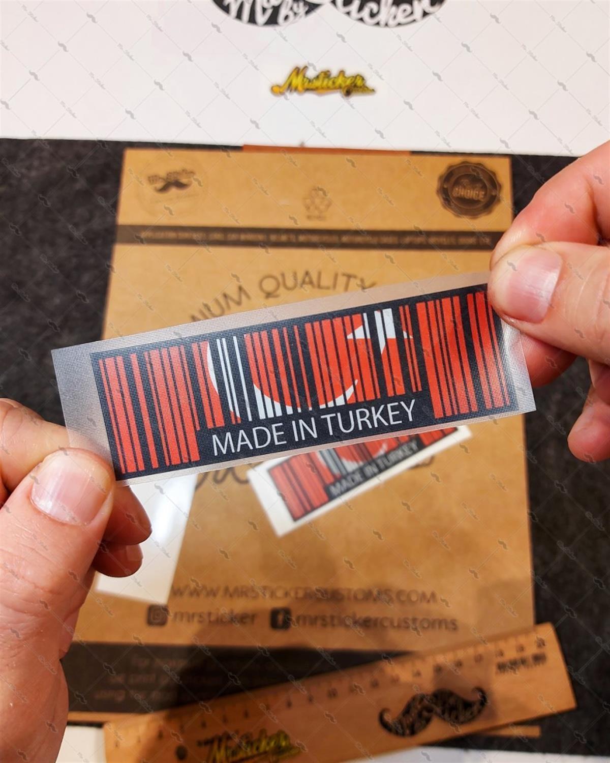RFHLM146 Reflektif Made In Turkey Yazili Barkod Etiketi 2 li Set