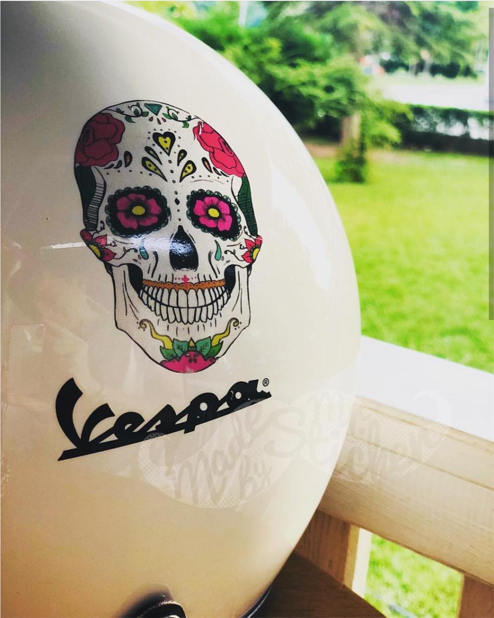 RFHLM15 Reflektif Sugarskull Kurukafa Etiketi