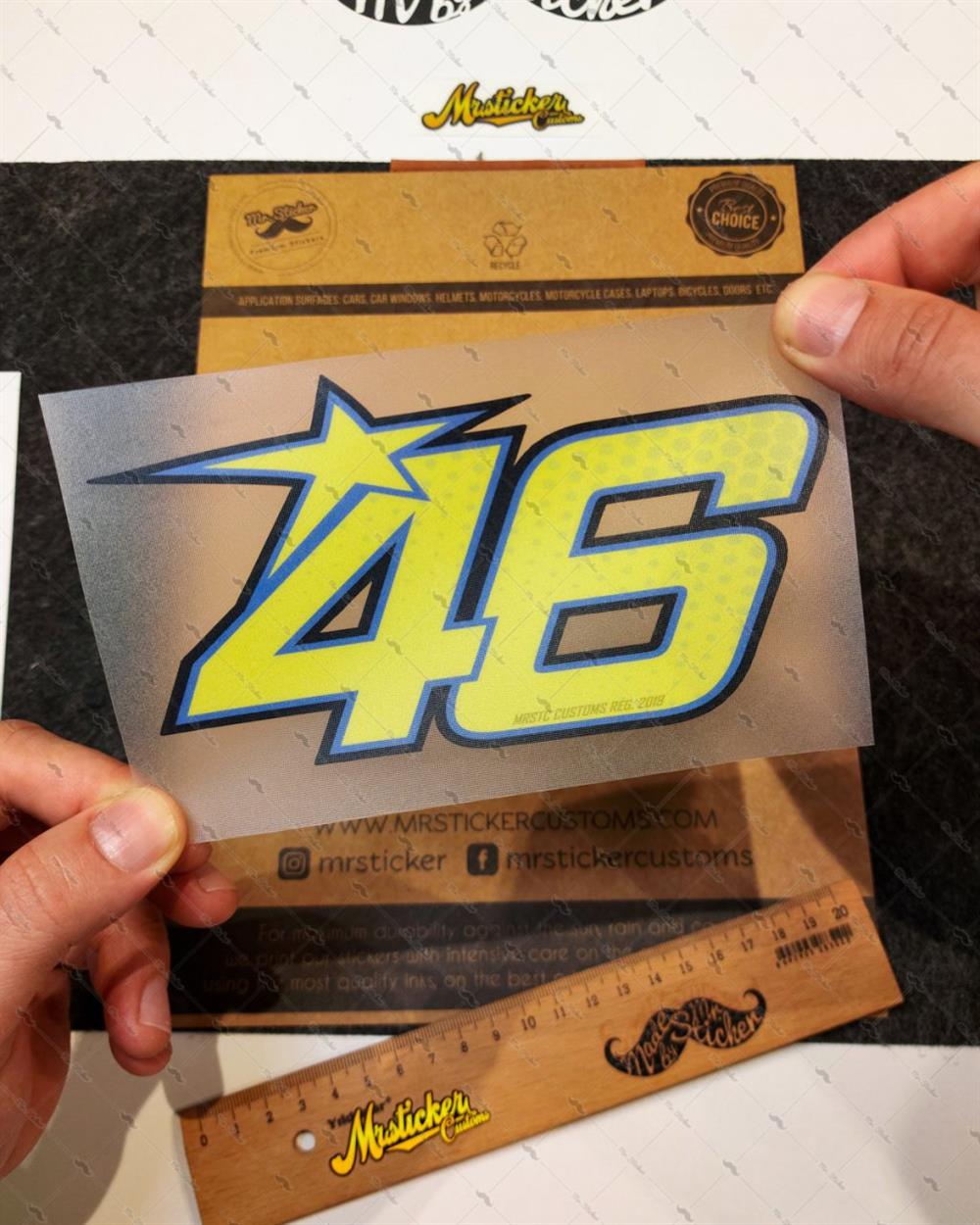 RFHLM159 Reflektif 46 Numara Etiketi Buyuk Boy