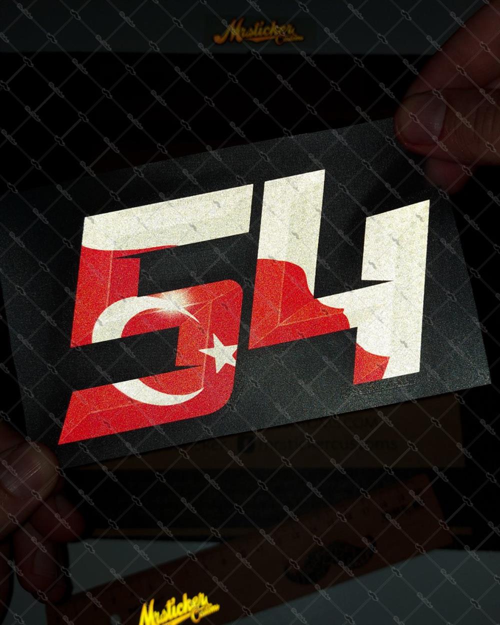 RFHLM161 Reflektif 54 Numara Etiketi Buyuk Boy