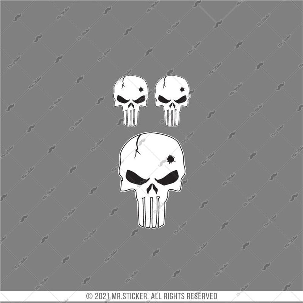 RFHLM171 Reflektif SS Kurukafa Etiketi 3lu Set