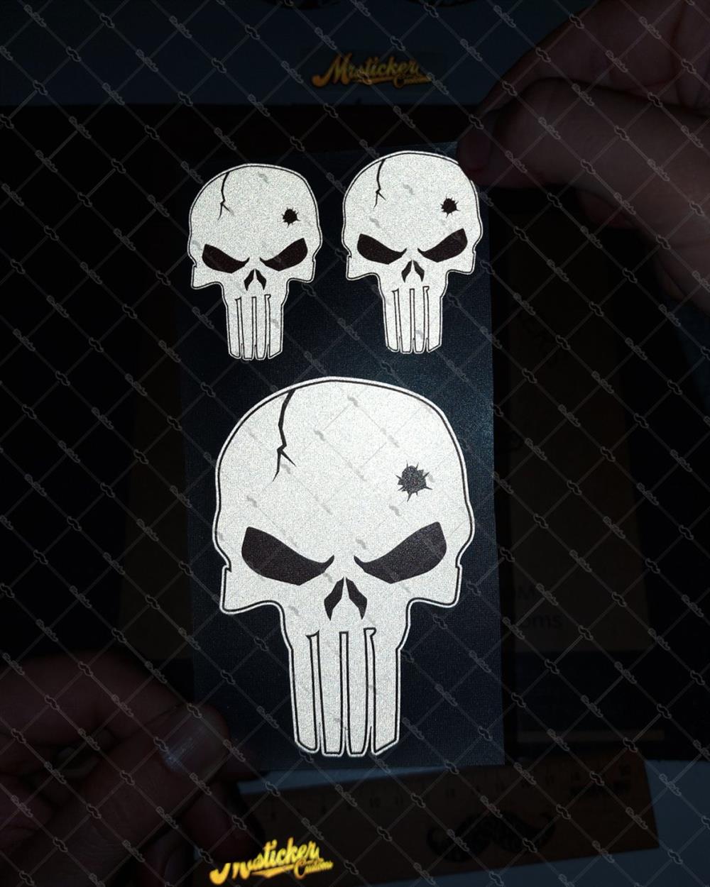 RFHLM171 Reflektif SS Kurukafa Etiketi 3lu Set