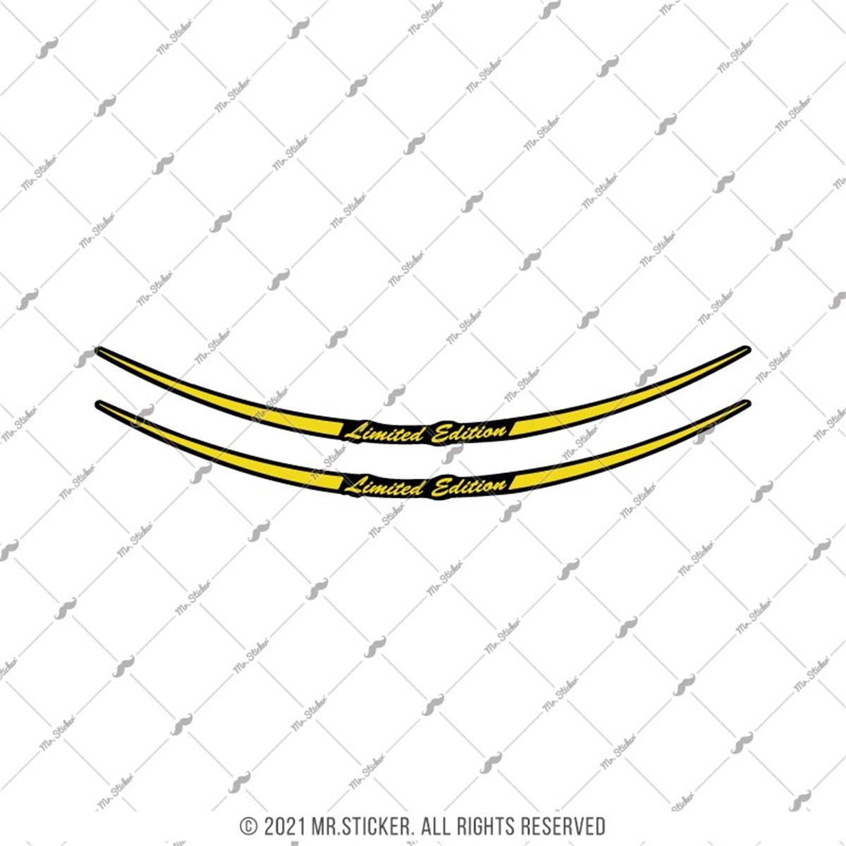 RFHLM226 Vespa Uyumlu Reflektif Limited Edition Yazili Jant Etiketi Ikili Set