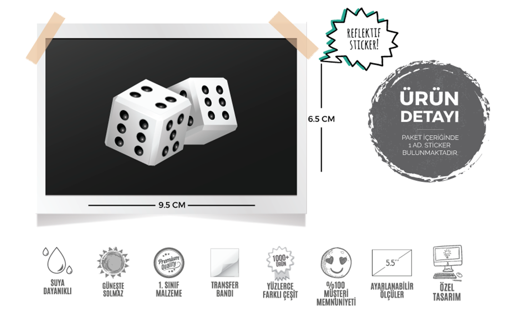 RFHLM25 Reflektif Zar Etiketi