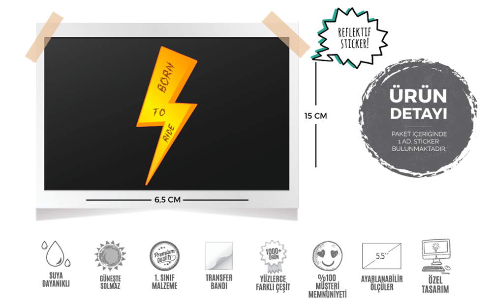 RFHLM47 Reflektif Surmek Icin Dogmus Etiketi