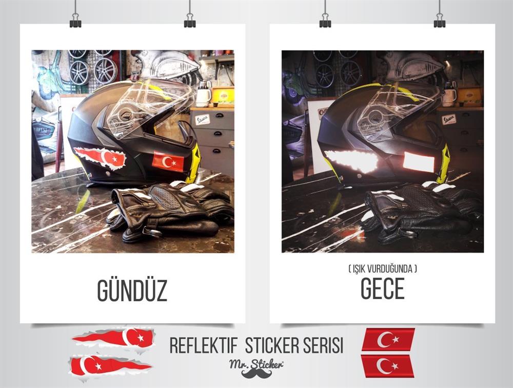 RFHLM64 Reflektif Ay Yildiz Etiketi - Simetrik 2li Set