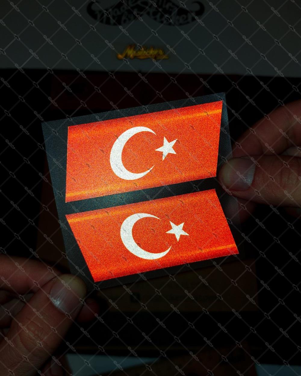 RFHLM64 Reflektif Ay Yildiz Etiketi - Simetrik 2li Set