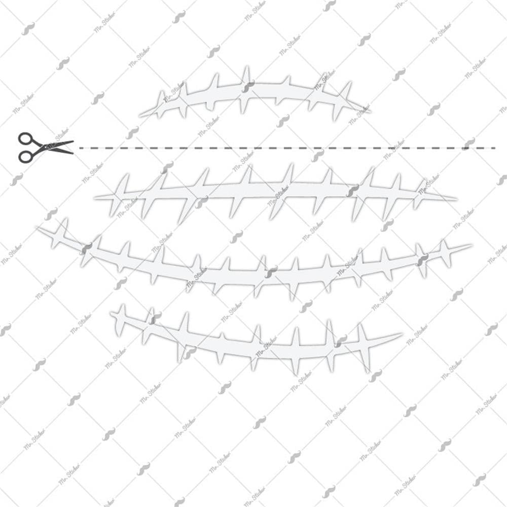 RFHLM79 Reflektif Yarik Dikis Efekti - 4lu Set